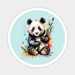 Artistic Panda Portrait V4 Magnet